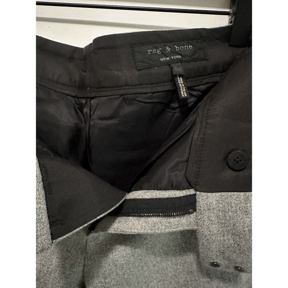 Rag & Bone Tuxedo-Inspired Stretch Wool Blend Pants Grey Size 00 Professional‎ - Picture 5 of 11